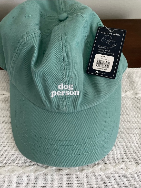 State of Mind Accessories - State of Mind Dog Person Baseball Cap - Teal NWT
